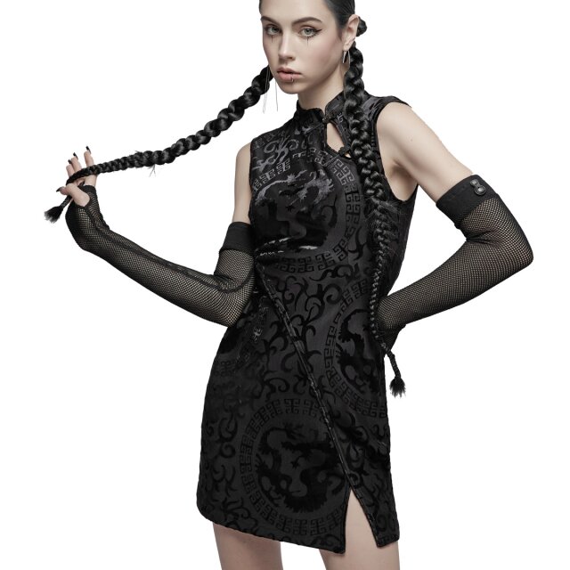 PUNK RAVE Asian Goth Minikleid Dragons Bride