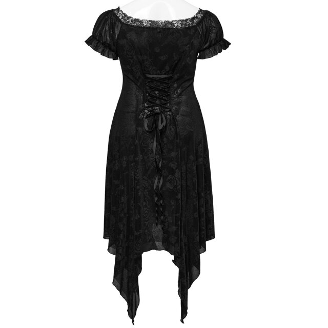 Punk Rave curvy pointed dress Sinister Thorns with short sleeves