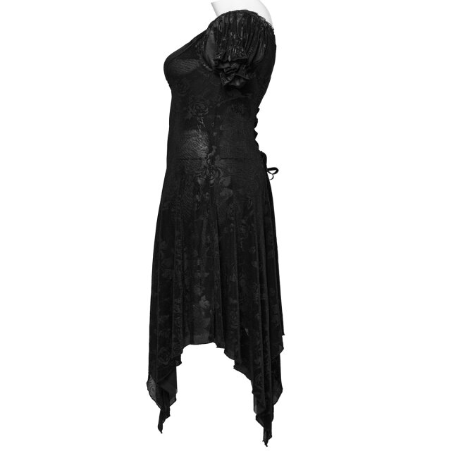 Punk Rave curvy pointed dress Sinister Thorns with short sleeves