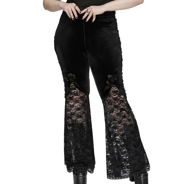 Punk Rave Plus Size Flare Trousers Thorny temptation
