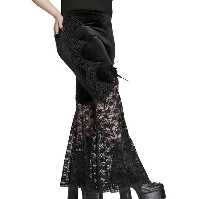 Punk Rave Plus Size Flare Trousers Thorny temptation