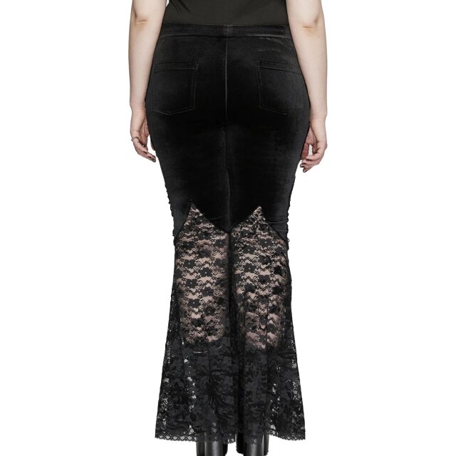 Punk Rave Plus Size Flare Trousers Thorny temptation
