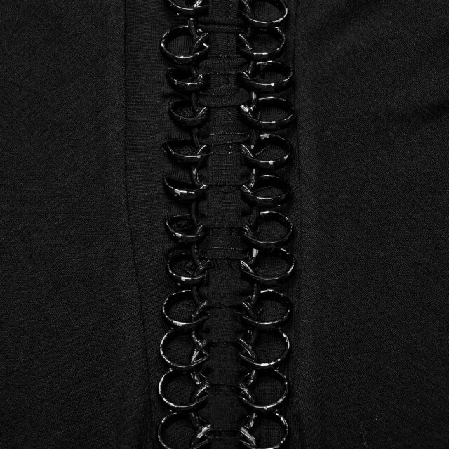 Punk Rave long Mermaid Skirt Dilectus Tenebris with slit and chain