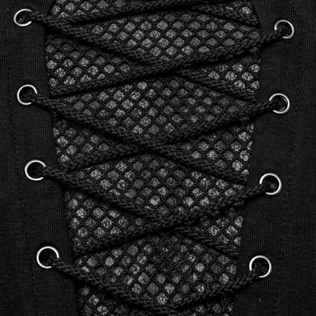 Punk Rave longsleeve Mogon with mesh and lacing