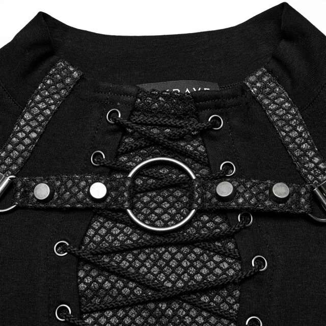 Punk Rave longsleeve Mogon with mesh and lacing
