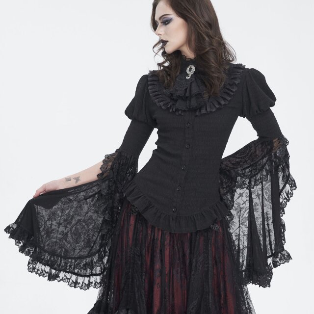 Devil Fashion Romantische Langarmbluse Baroque sovereign