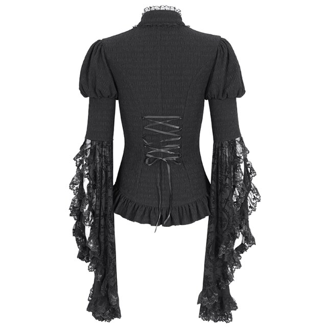 Devil Fashion Romantische Langarmbluse Baroque sovereign