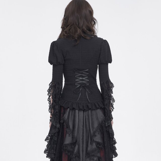 Devil Fashion Romantische Langarmbluse Baroque sovereign