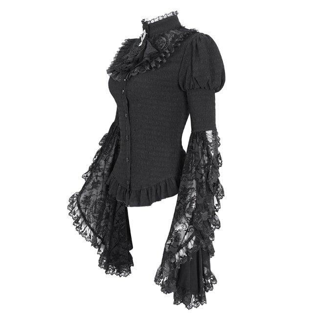 Devil Fashion Romantische Langarmbluse Baroque sovereign