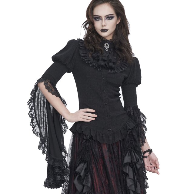 Devil Fashion Romantische Langarmbluse Baroque sovereign