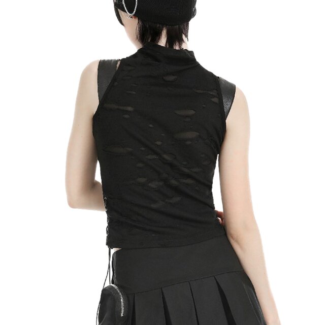 Dark In Love Shredded tank top Cut Me Out