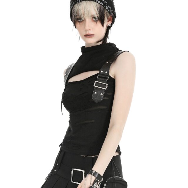 Dark In Love Shredded tank top Cut Me Out
