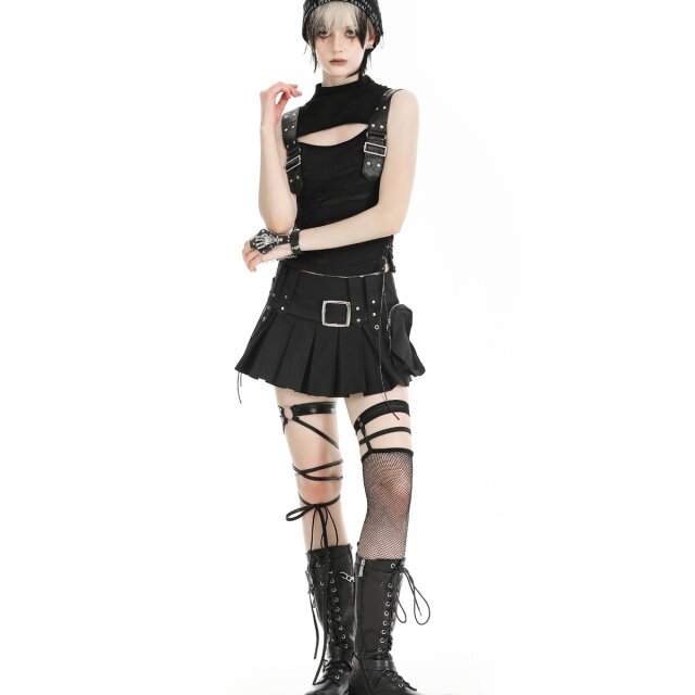 Ultrakurzer Gothic Faltenmini Apocalyptica L