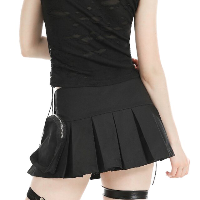 Ultrakurzer Gothic Faltenmini Apocalyptica M