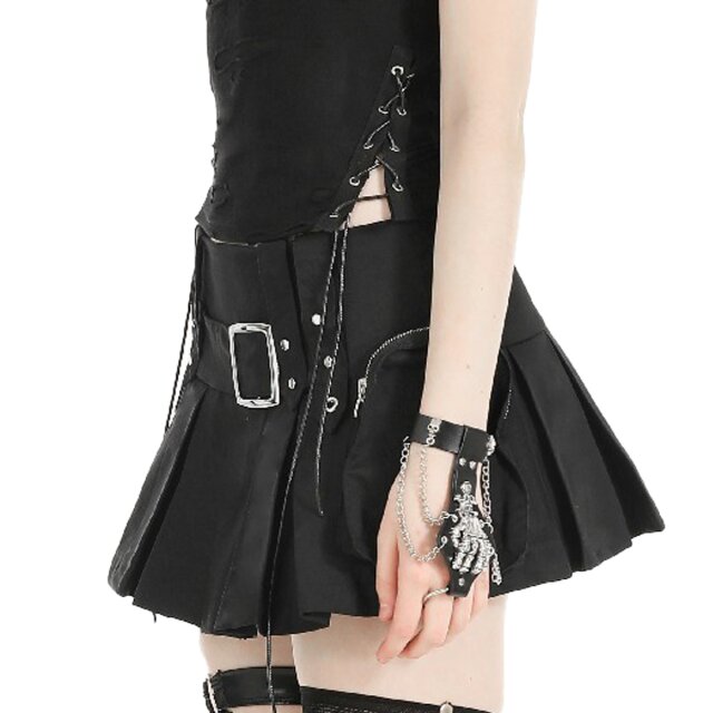 Ultrakurzer Gothic Faltenmini Apocalyptica M