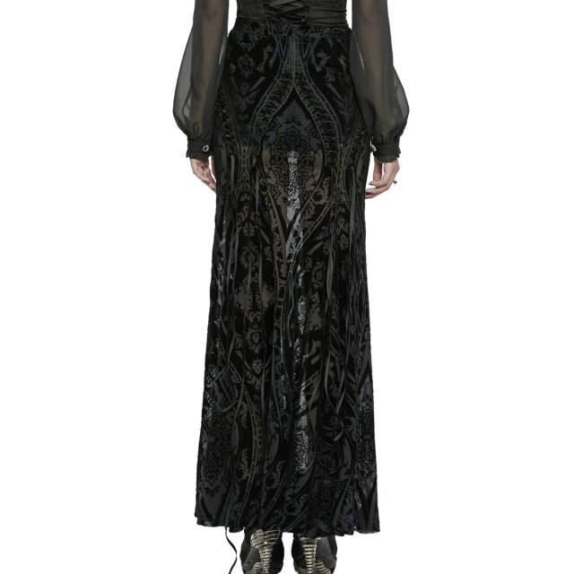Punk Rave sheer maxi skirt Vampiretta with ornaments