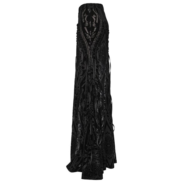 Punk Rave sheer maxi skirt Vampiretta with ornaments