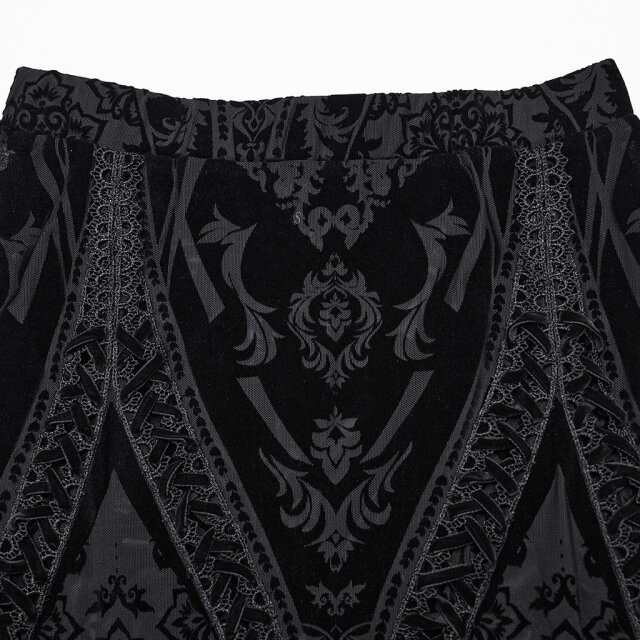 Punk Rave sheer maxi skirt Vampiretta with ornaments