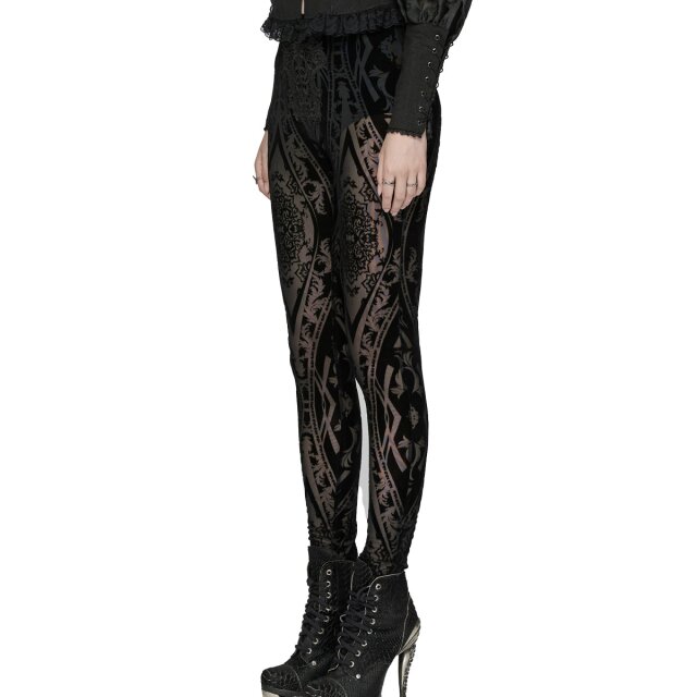 Punk Rave Mesh Leggings Palazzo Nero