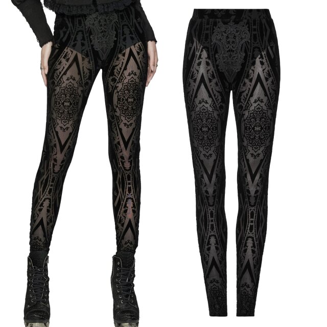 Dunkelromantische halbtransparente Punk Rave Mesh...