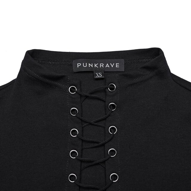 Punk Rave Shirt Dark Elements mit Schnürung XS-S