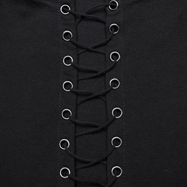Punk Rave Shirt Dark Elements mit Schnürung XS-S