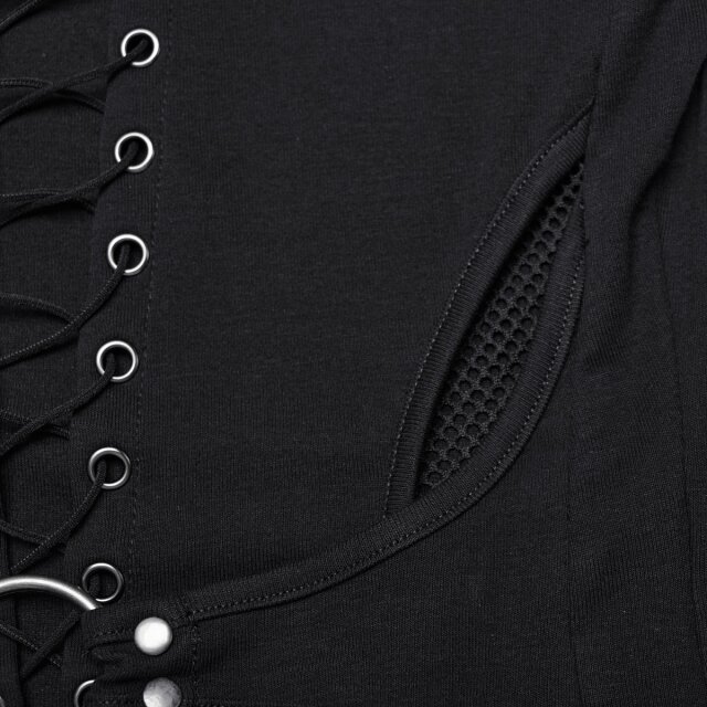 Punk Rave Shirt Dark Elements mit Schnürung XS-S