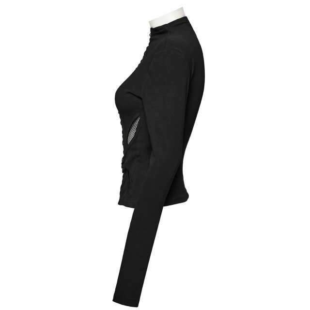 Punk Rave Shirt Dark Elements mit Schnürung XS-S