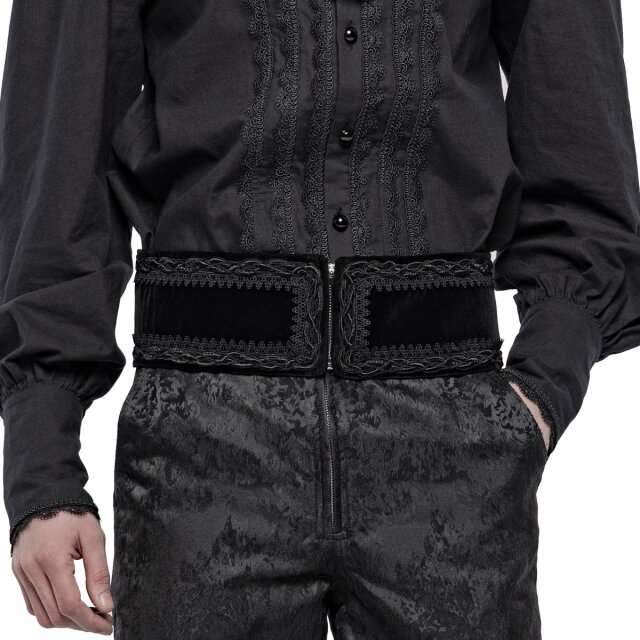 Punk Rave Victorian Goth Kummerbund (WS-369BK) aus Samt...