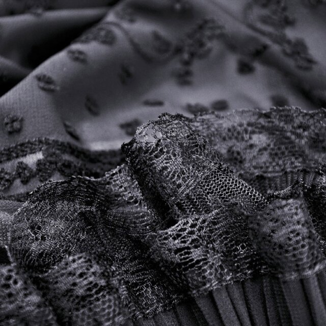 Dark In Love semi-sheer tunic Vespertine with puff sleeves
