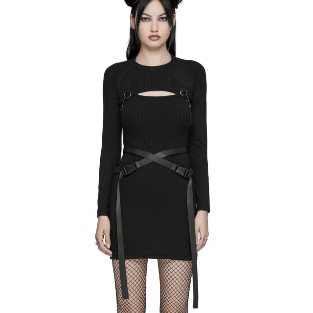 PUNK RAVE 2-piece cyber goth knit dress night raver