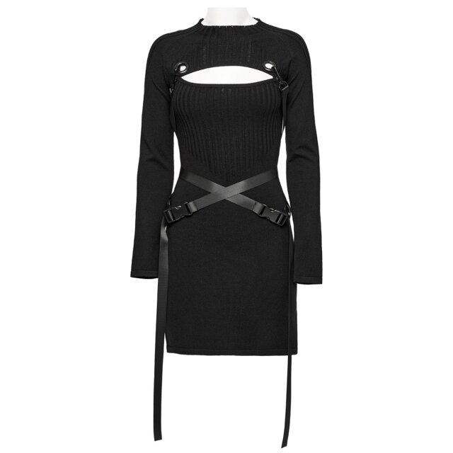 PUNK RAVE 2-piece cyber goth knit dress night raver