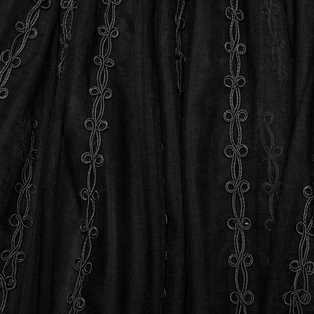 Transparenter PUNK RAVE Maxi-Rock Majesty mit Borten XL-XXL