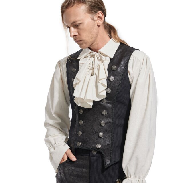 Zweireihig geknöpfte Steampunk Herrenweste Master-Jefferson