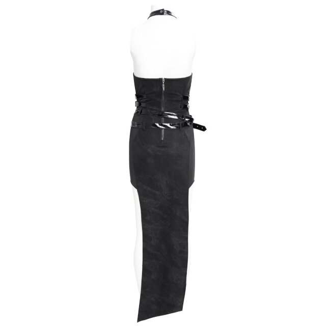 Langes Neckholder Kleid Other Side mit hohen Beinschlitzen L