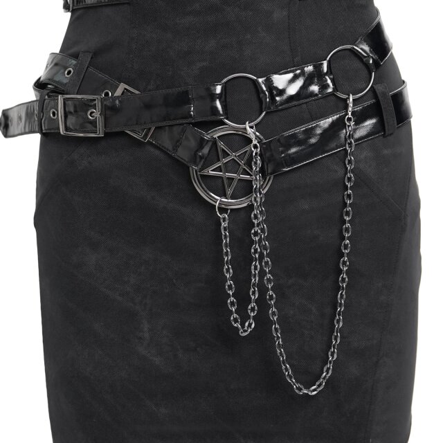 Langes Neckholder Kleid Other Side mit hohen Beinschlitzen L