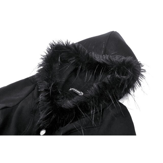 Long gothic coat Nocturnal Perfection with fake fur trim and hood