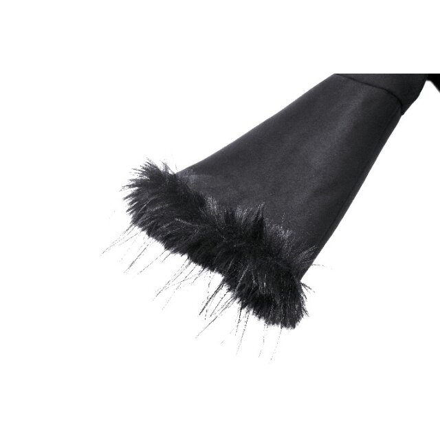 Long gothic coat Nocturnal Perfection with fake fur trim and hood