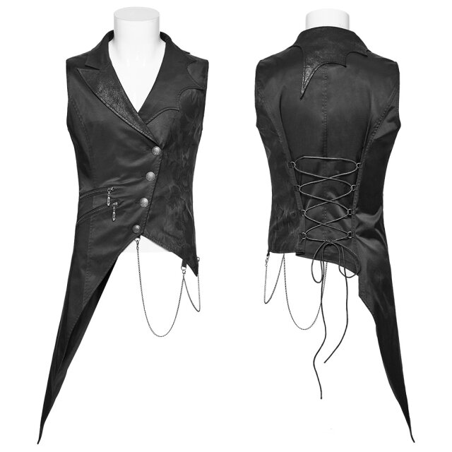 Asymmetric Punk Rave Gothic waistcoat Upir