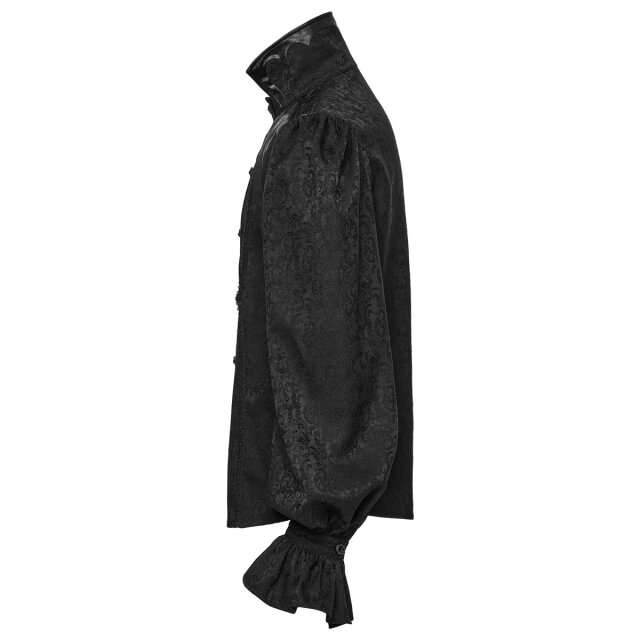 Punk Rave Victorian Goth Hemd Mr. Monstermacher mit Vampirkragen schwarz XXL