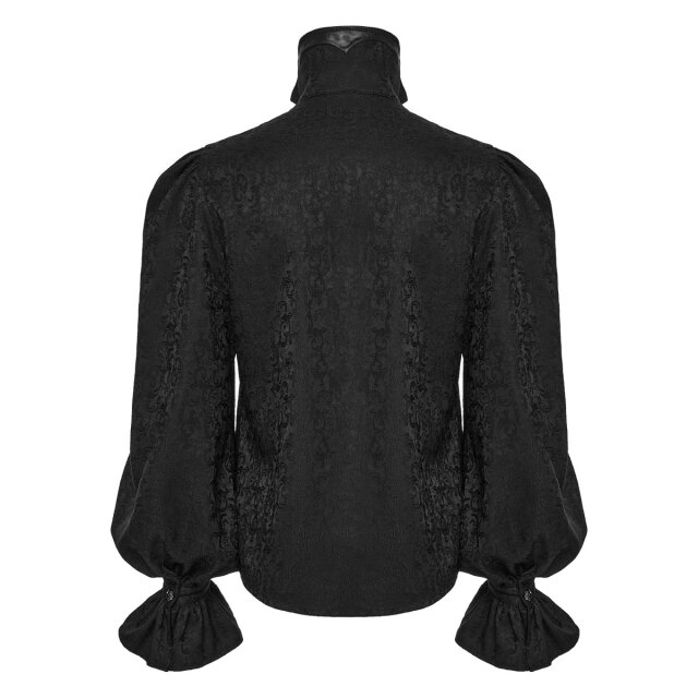 Punk Rave Victorian Goth shirt Mr Monstermacher with vampire collar white
