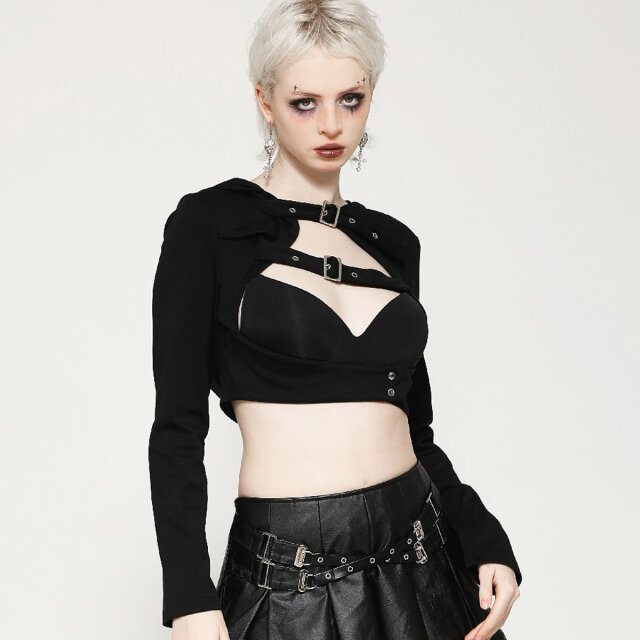 Cyber Goth Bolero Hooded Warp L