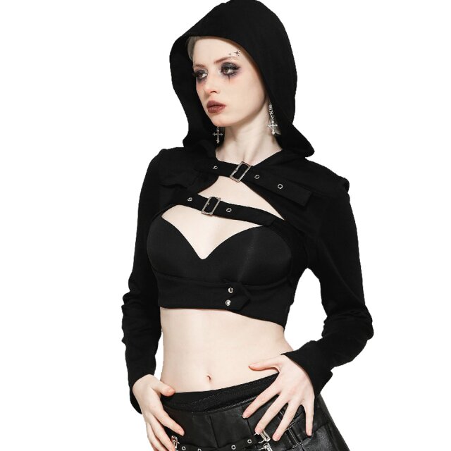 Cyber Goth Bolero Hooded Warp