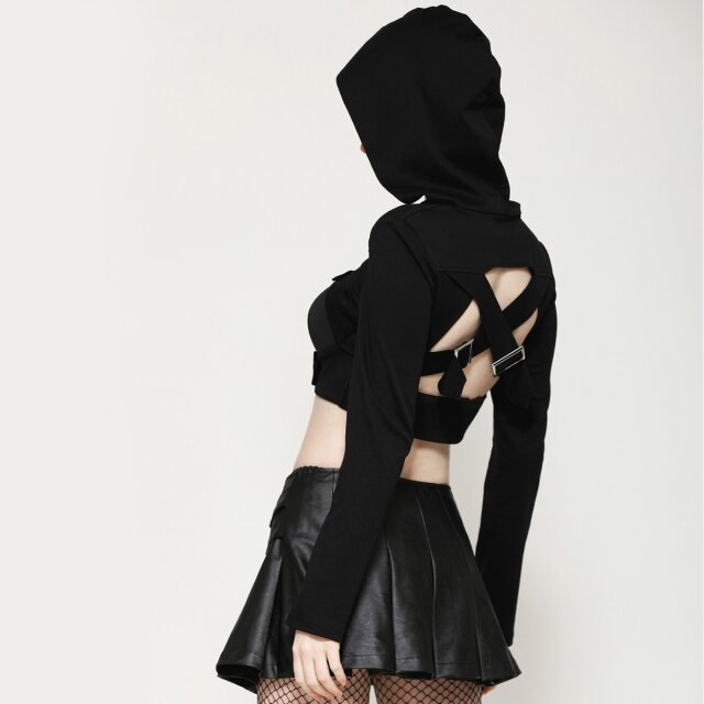 Cyber Goth Bolero Hooded Warp