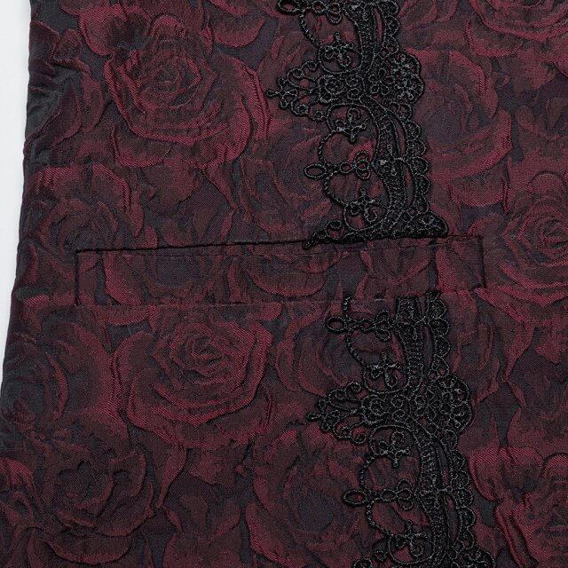 Dunkelromantische Punk Rave Weste Glory Anthem in rot oder schwarz rot-M