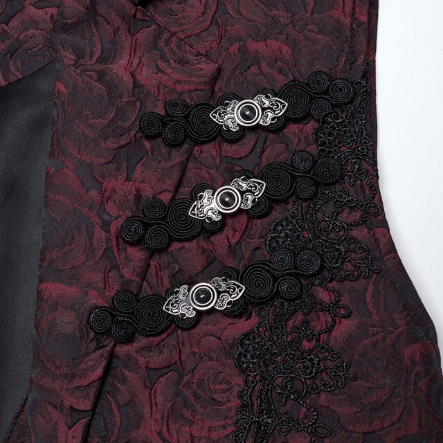 Dark romantic Punk Rave waistcoat Glory Anthem in red or black red-