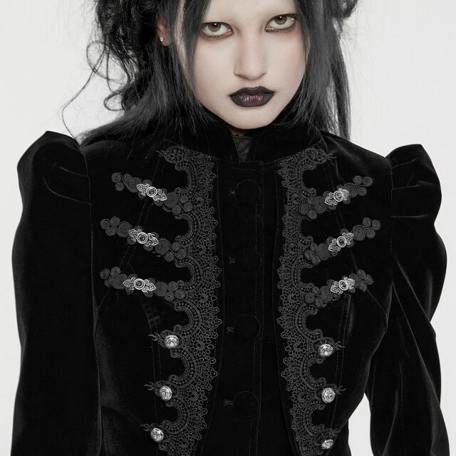 PUNK RAVE Samtjacke Bloodlust L