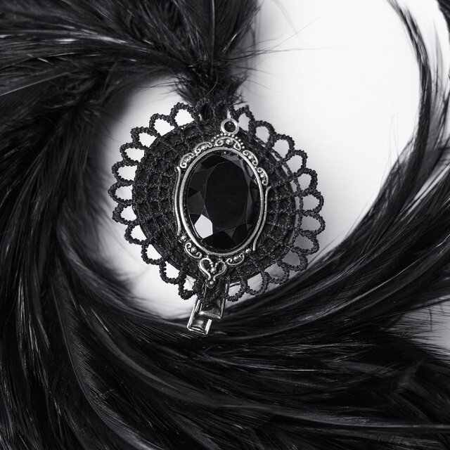 PUNK RAVE feather hair clip / brooch Fluffy Feather