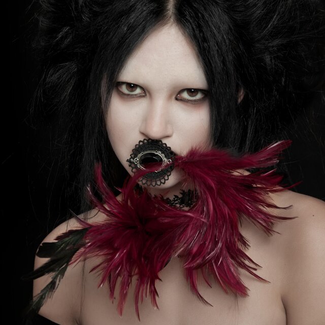PUNK RAVE feather hair clip / brooch Fluffy Feather