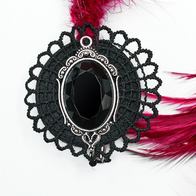 PUNK RAVE feather hair clip / brooch Fluffy Feather